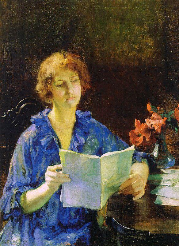 Francis Coates Jones Woman Reading Sweden oil painting art
